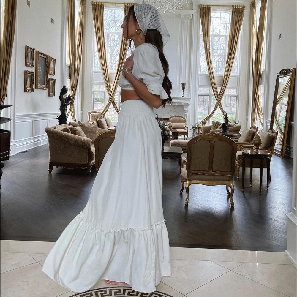 COPY - Weworewhat Maxi Skirt Tiered Ruffle